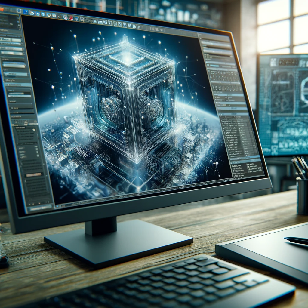 Advanced AI algorithm in action, creating a detailed digital model